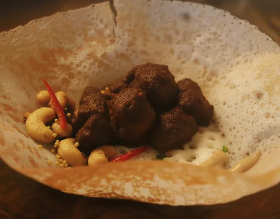 Sri Lankan dish close-up