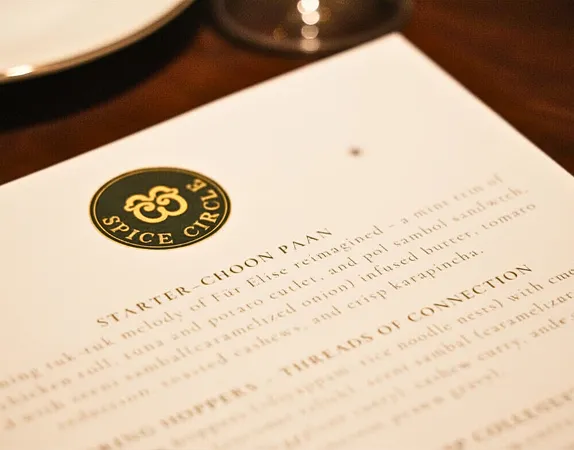 Spice Circle menu