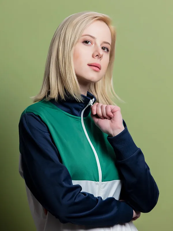 Person in colourful jacket